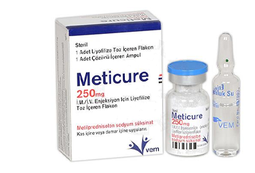 METICURE 250 MG IM/IV ENJ. ICIN LIYOFILIZE TOZ ICEREN FLAKON (1 FLAKON VE 1 COZUCU AMPUL)